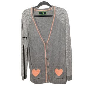C. WONDER Pocket Hearts Long Cardigan M
